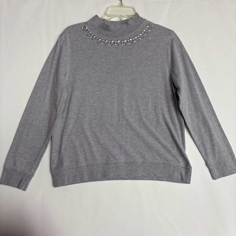 Sara Morgan Gray Embellished Women's Top INV25/110